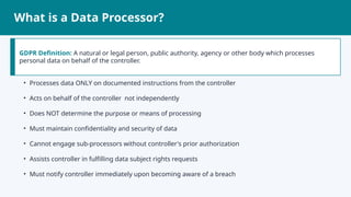 Data Controller vs Data Processor Key Differences | PPTX