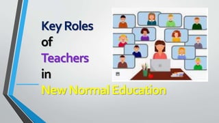 KeyRoles
of
Teachers
in
NewNormalEducation
 