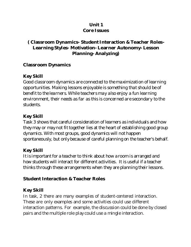 key skills of efl teacher key skills example