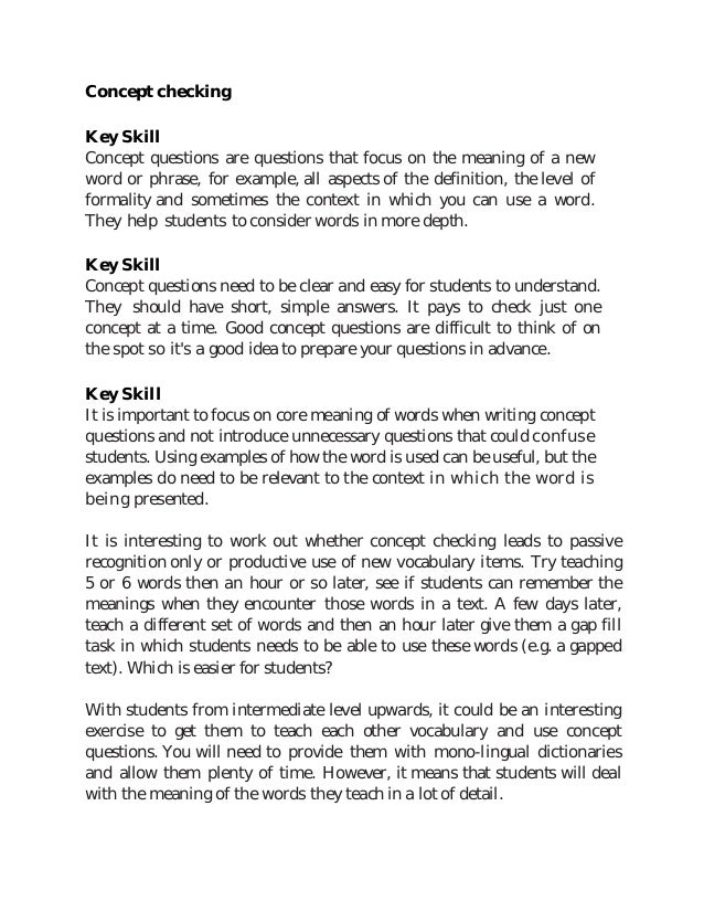 example for key skills