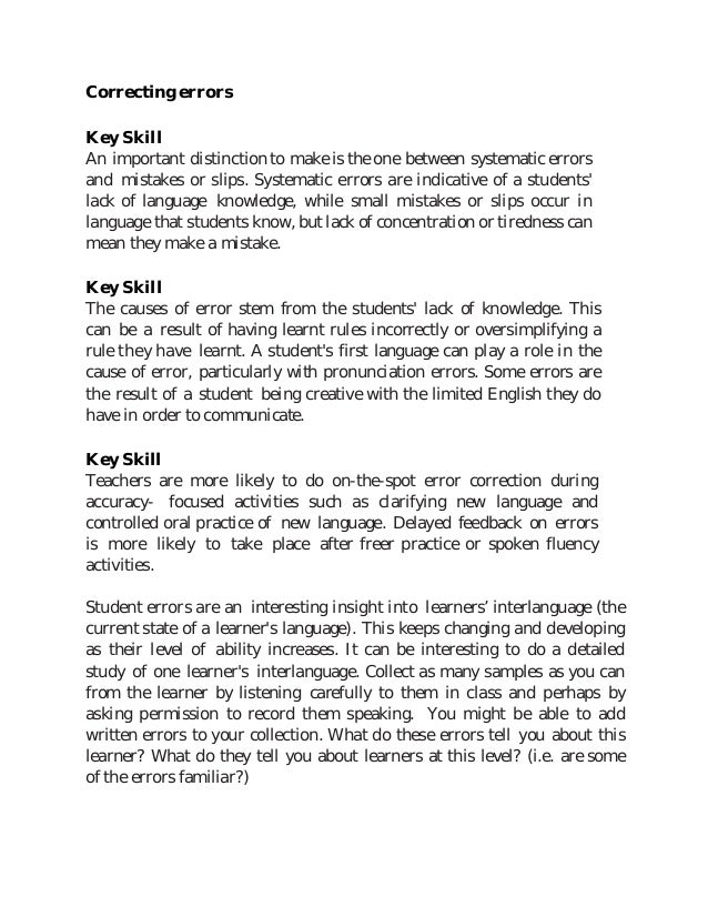 key skills of efl teacher what does key skills mean