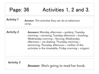 Page: 36 Activities 1, 2 and 3.
 