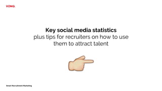 Smart Recruitment Marketing
Key social media statistics
plus tips for recruiters on how to use
them to attract talent
 