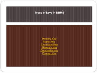 Keys presentation | PPT | Free Download