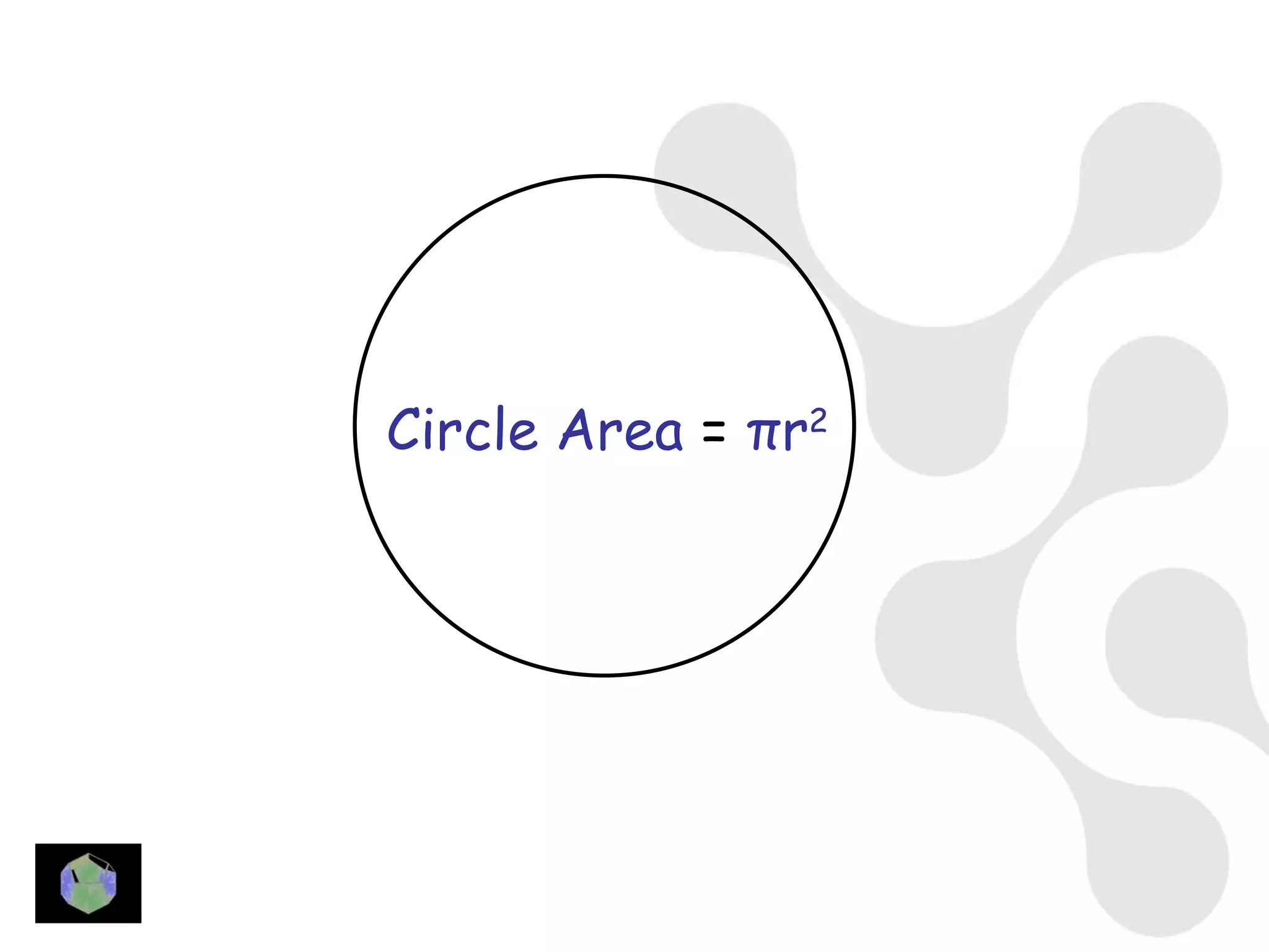 Circle Area = πr2
 