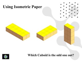 Using Isometric Paper




             Which Cuboid is the odd one out?
 