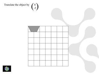 Translate the object by
                          ()
                          4
                          -3
 