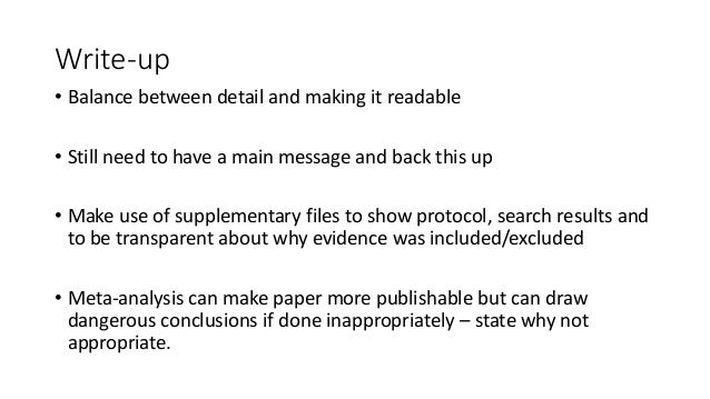 Key stages of systematic review