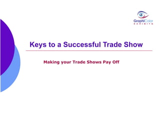 Keys to a Successful Trade Show

   Making your Trade Shows Pay Off
 