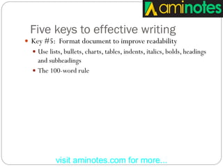 keys to Effective Writing. Writing acknowledges. | PDF