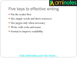 keys to Effective Writing. Writing acknowledges. | PDF