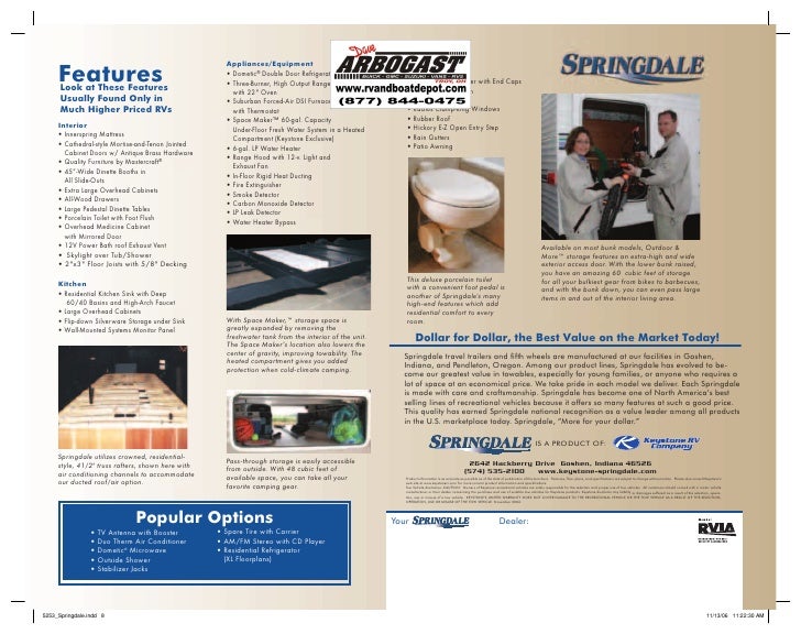 2007 Keystone Springdale Brochure Ohio