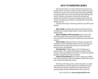 Keys to Parenting: Keys to Toddlers and Preschoolers | PDF