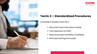 Key Tactics for Improving Production Efficiency | PDF