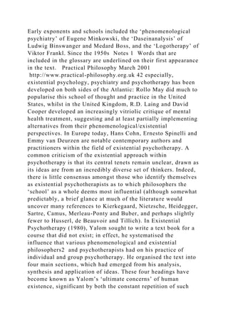 Key Thinkers in Practical Philosophy Dr Irvin D. Yalom Stephen Jame.docx