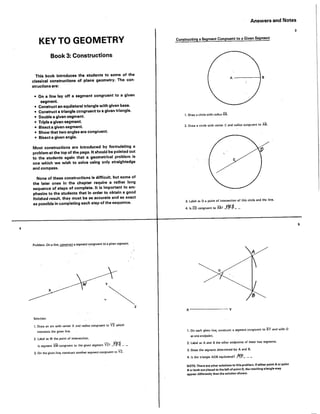 Key to Geometry - 3 - Answer Key
