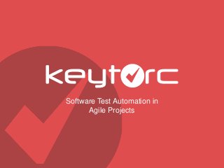 Software Test Automation in
Agile Projects
 