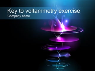 Key to voltammetry exercise
Company name
 