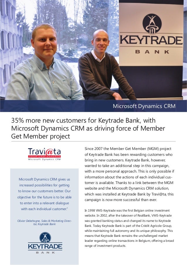 Case Story Keytrade Bank Member Get Member Project