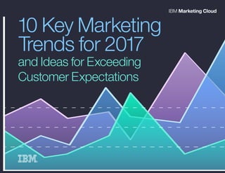 10 Key Marketing
Trends for 2017
and Ideas for Exceeding
Customer Expectations
 