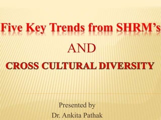 Presented by
Dr. Ankita Pathak
Five Key Trends from SHRM’s
AND
 