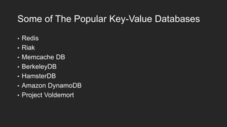 Key-Value NoSQL Database | PPTX