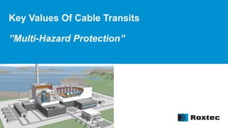 Key Values Of Cable Transits
”Multi-Hazard Protection”
 