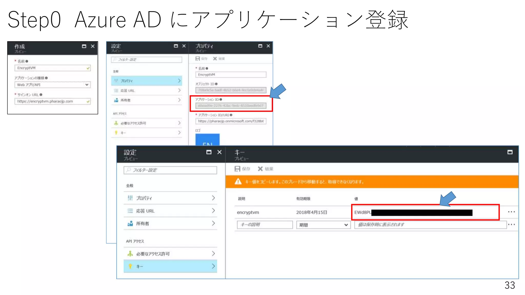 33
Step0 Azure AD にアプリケーション登録
 