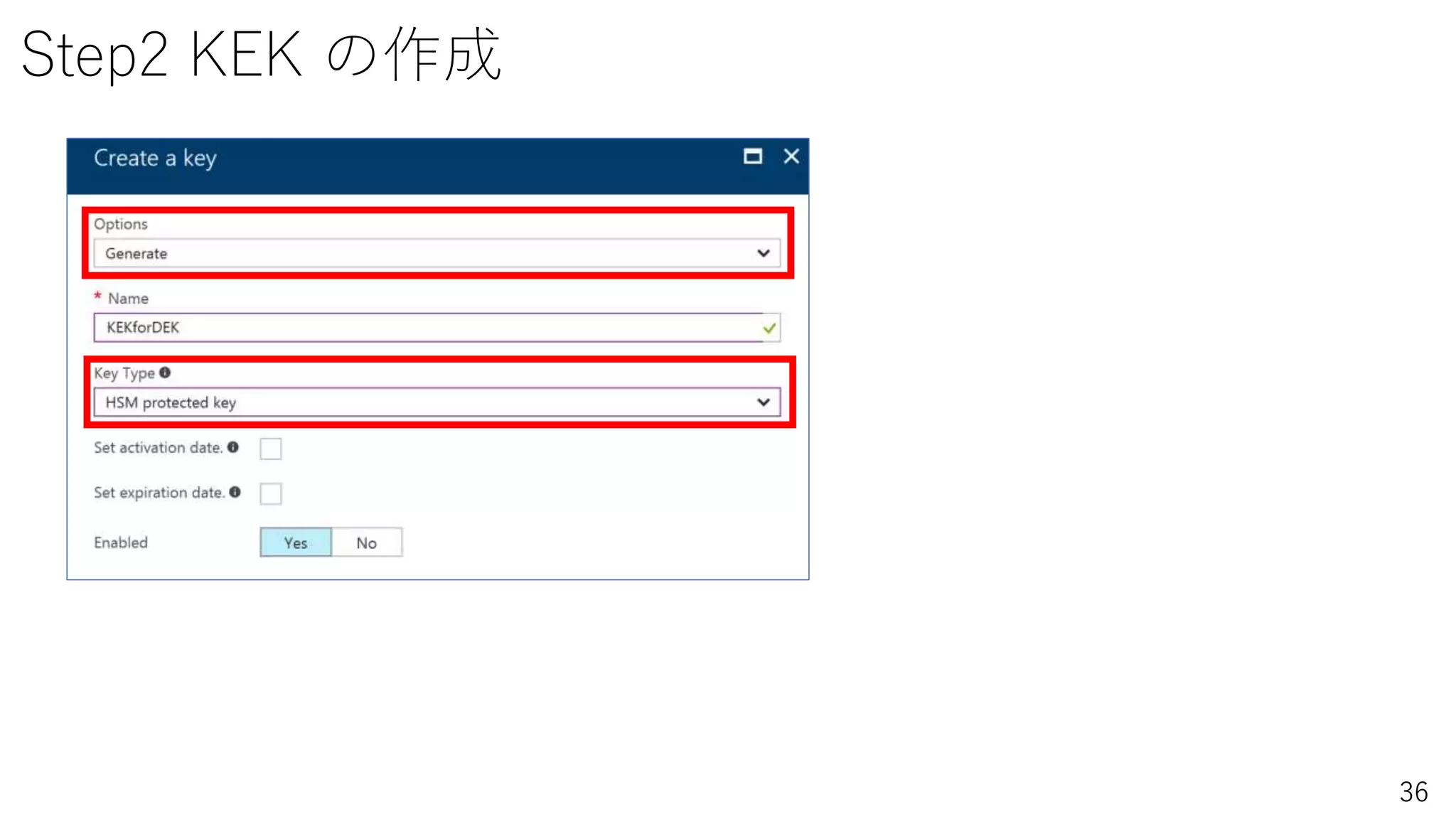 36
Step2 KEK の作成
 
