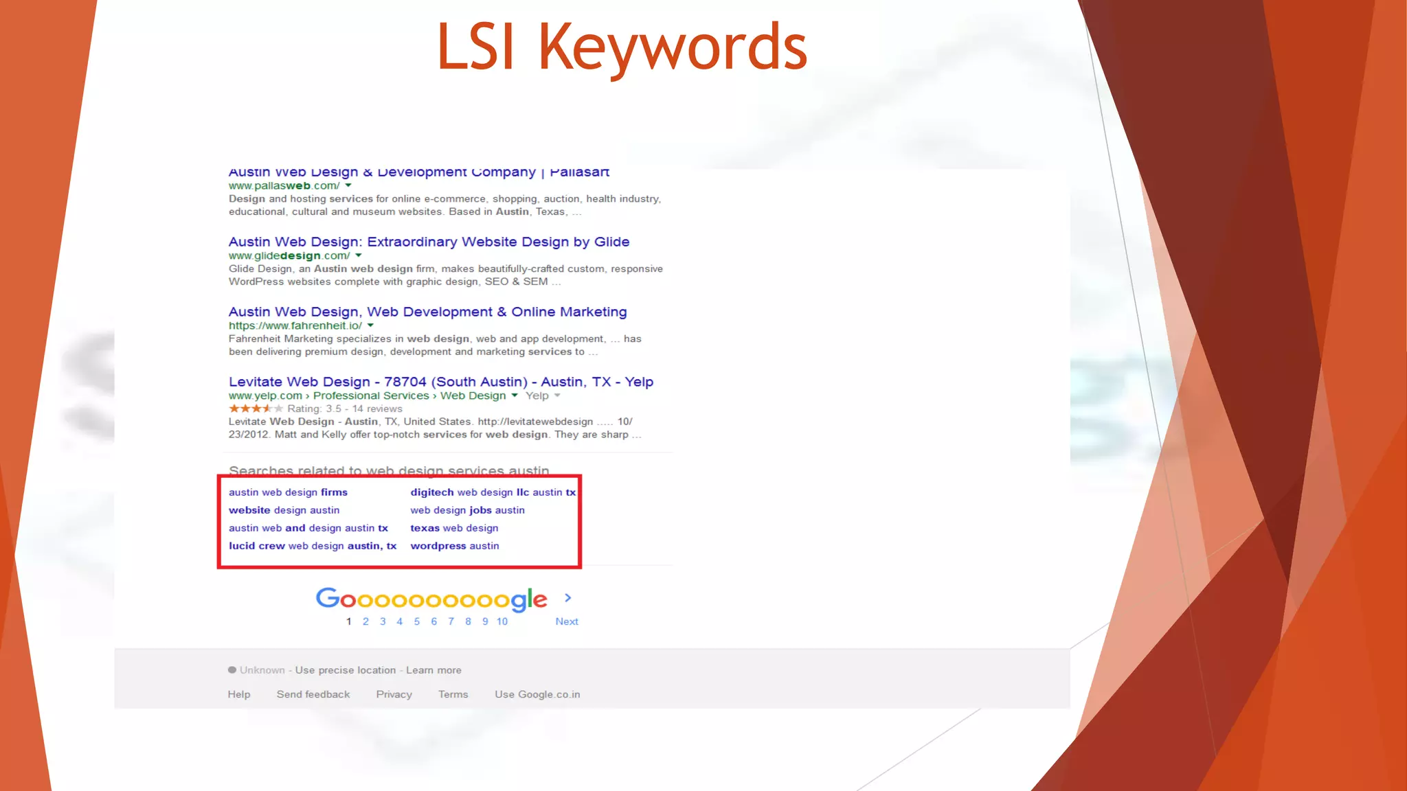 LSI Keywords
 