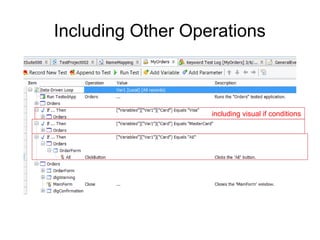 Including Other Operations
including visual if conditions