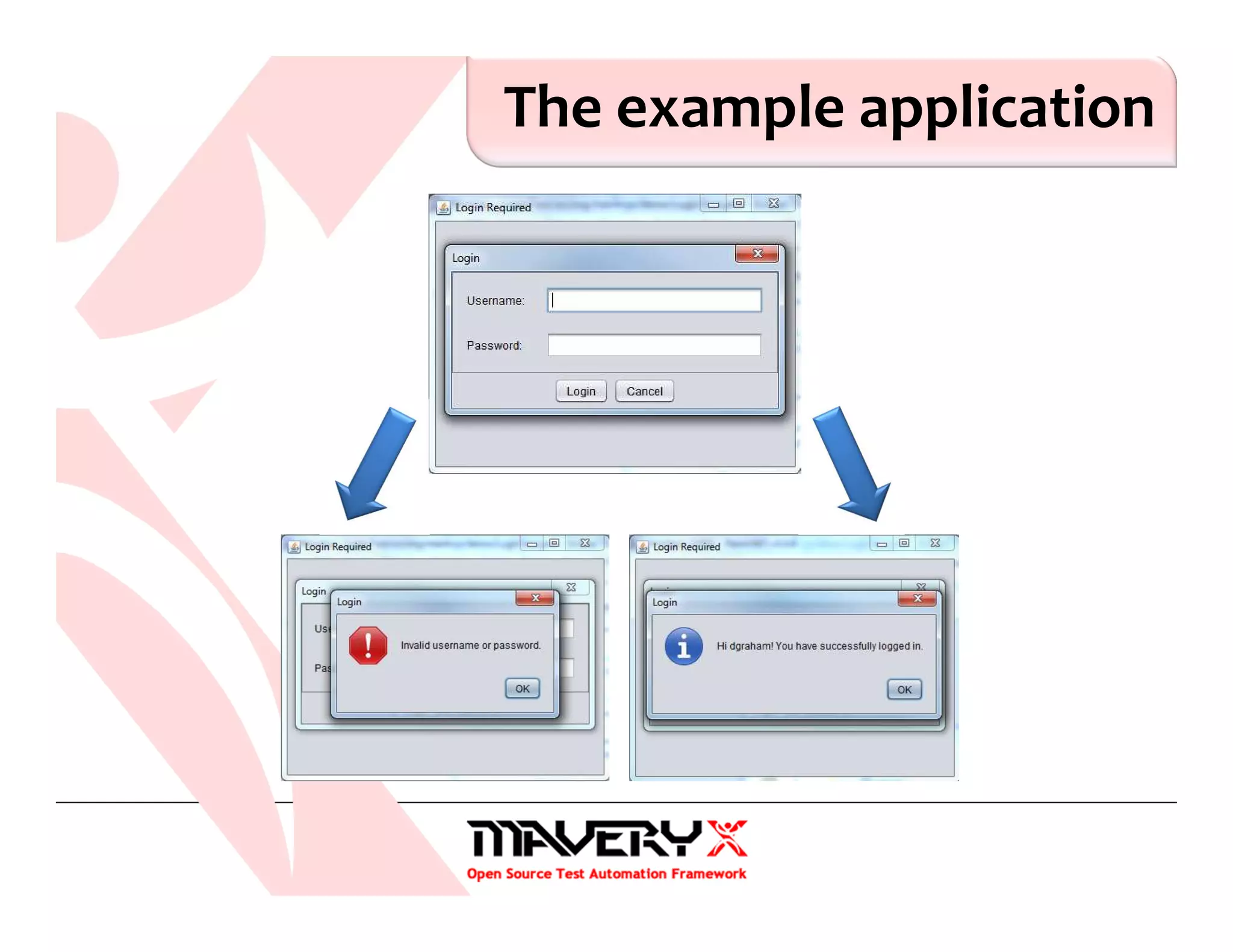 The example application
 
