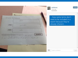 …how some terms don’t
need to be included in a
search because they’re
already inherent…

 