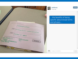 …the benefits of being
specific about broad terms
and phrases…

 