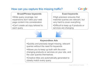 Google Adwords - Keywordless ads | PDF