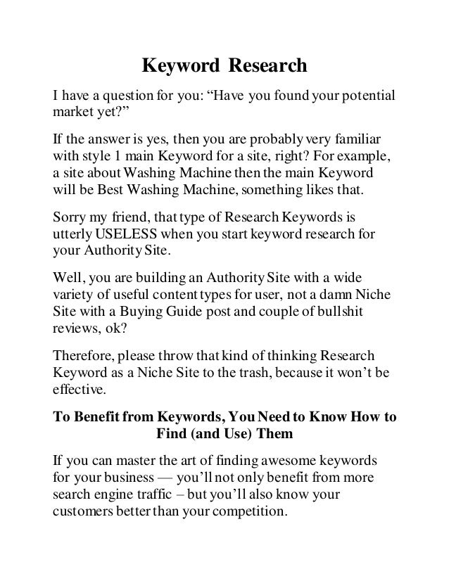 Keyword Research