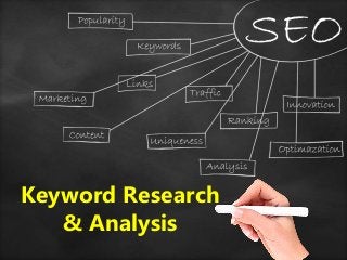 Keyword Research
& Analysis
 