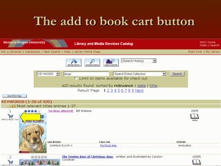 The add to book cart button 