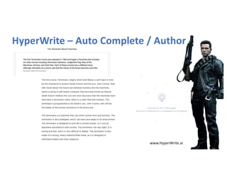 HyperWrite – Auto Complete / Author
www.HyperWrite.ai
 
