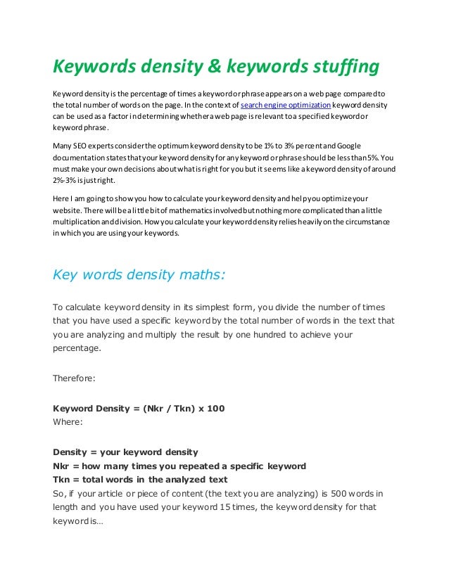 Keywords Density Amp Keywords Stuffing Keywords Density Amp Keywords Stuffing