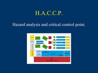 H.A.C.C.P.
Hazard analysis and critical control point.
 
