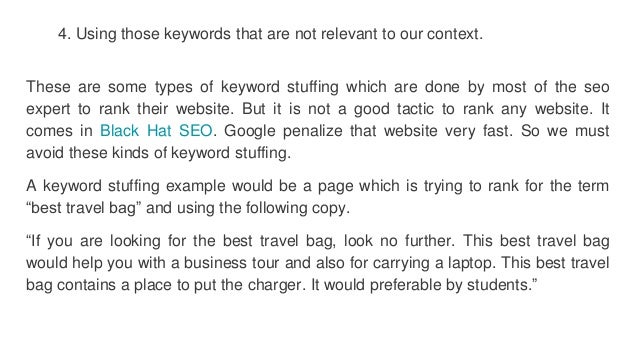 Difference Between Keyword Stuffing And Placement