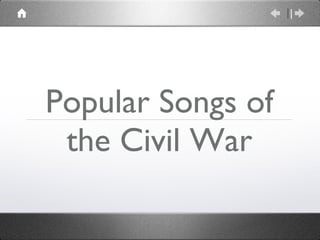 Popular Songs of the Civil War 