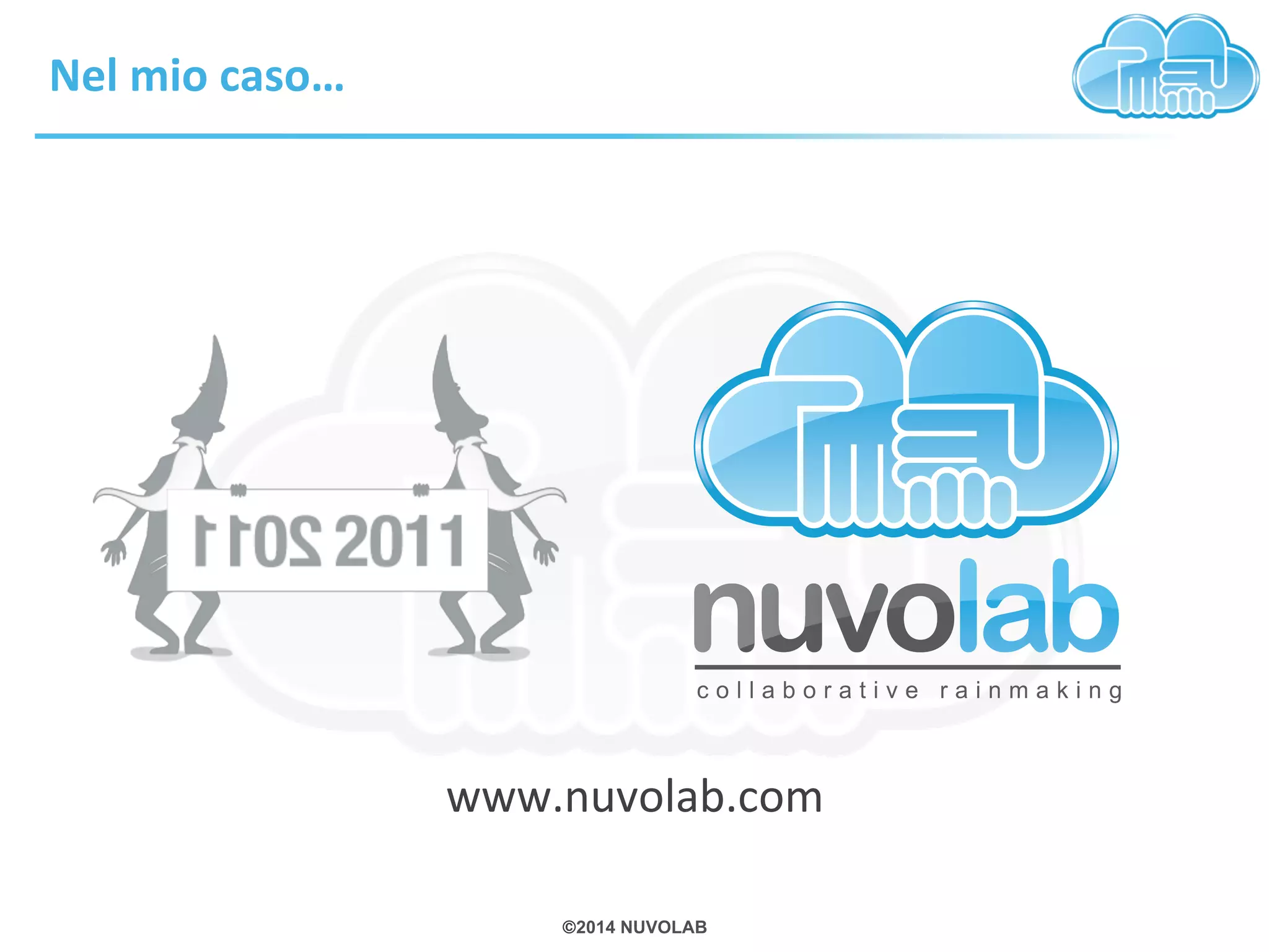 www.nuvolab.com 
©2014 NUVOLAB 
Nel 
mio 
caso… 
 