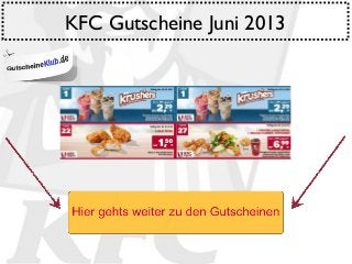 KFC Gutscheine Juni 2013
 