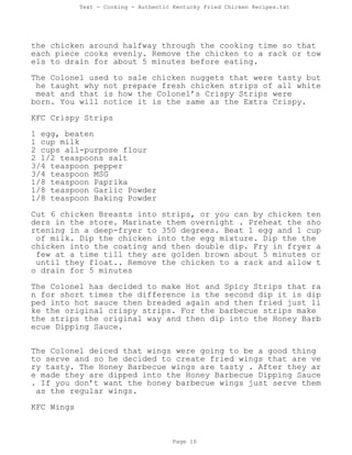 Kfc Classic Script Kfc.recipes | PDF