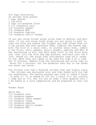 Kfc.recipes | PDF