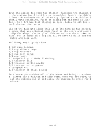 Kfc Classic Script Kfc.recipes | PDF