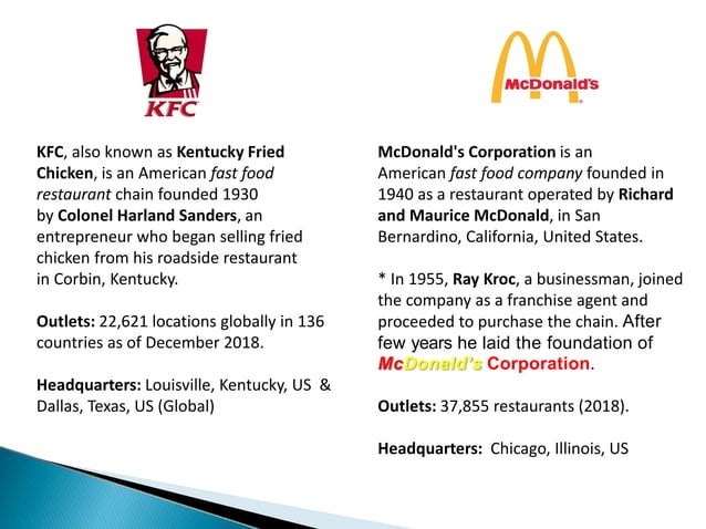 Kfc & mc donald's | PPTX