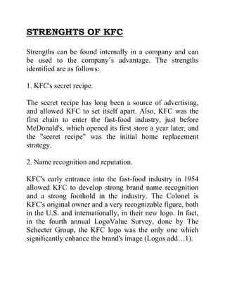 Kfc project of intrntnl business | DOCX